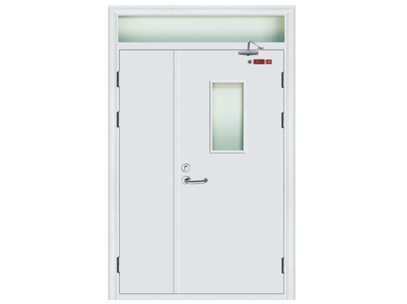 鋼質子母帶玻隔熱防火門